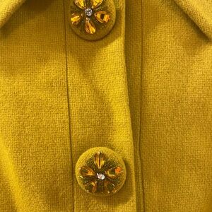 Elegant Mustard Yellow Cape Jacket